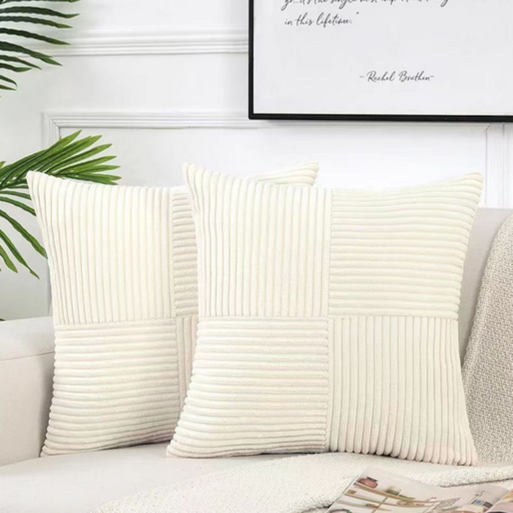 Raven Sofa Cushion Covers - Soft Corduroy, Rustic Charm