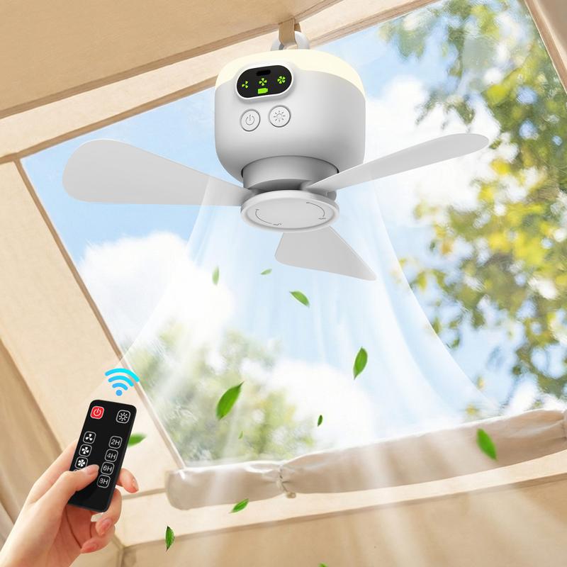Rechargeable Ceiling Fan with LED Lights & Remote Control | Powerful Airflow for Comfort in Any Space