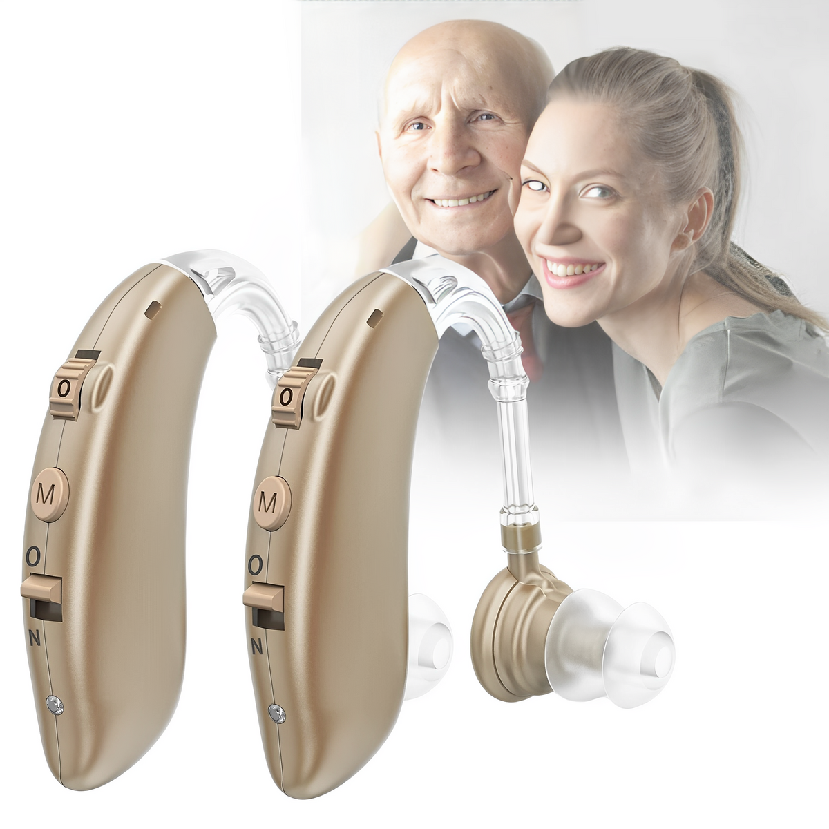 Rechargeable OTC Hearing Aids with Noise Reduction | Comfortable Fit for Clear Sound