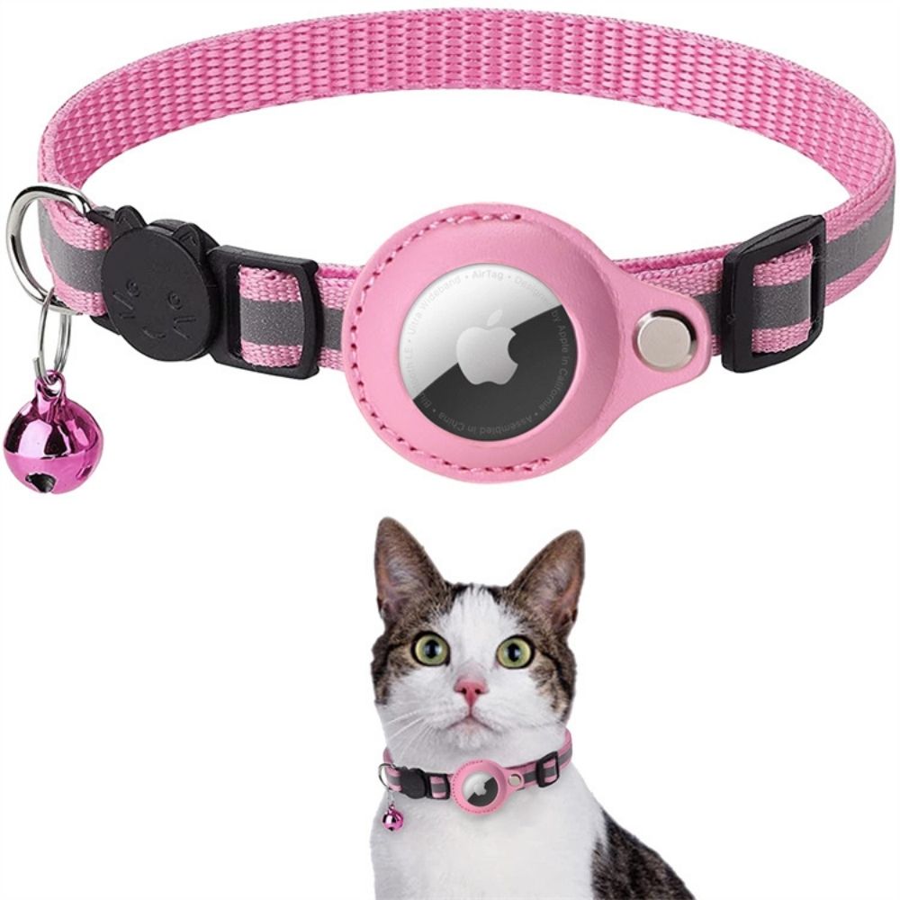 Breakaway Cat Collar with Bell, Reflective Cat Collar with Quick Release, Cat Collar with GPS Tracker for Outdoor Cats