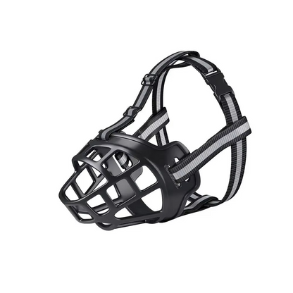 Reflective Dog Muzzle | Breathable Basket Muzzle for Dogs with Adjustable Strap | Enhanced Safety and Comfort
