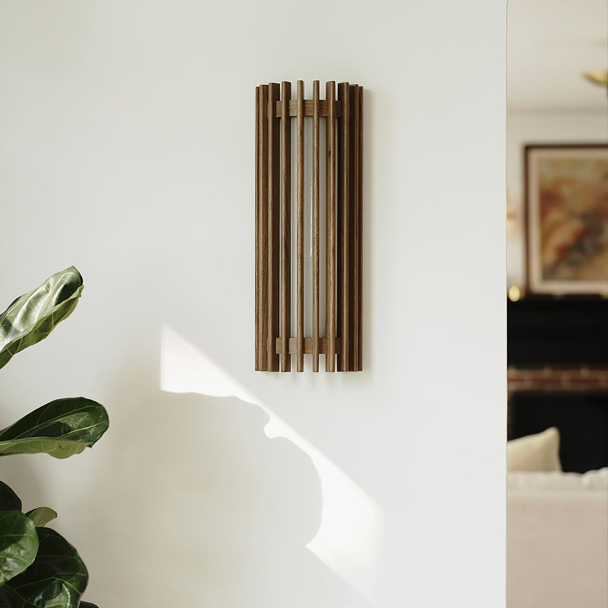 Hardwired Wood Wall Sconce with Acrylic Shade for Living Room, Bedroom & Dining Room – Modern Indoor Lighting Fixture