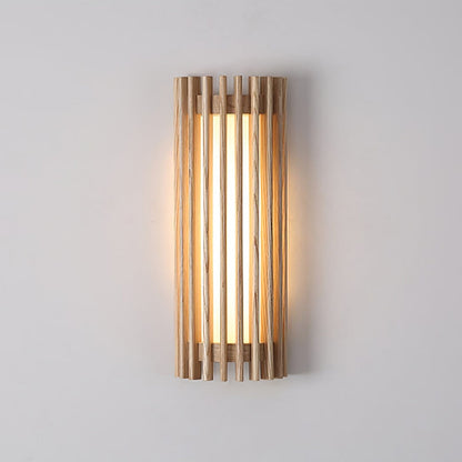 Hardwired Wood Wall Sconce with Acrylic Shade for Living Room, Bedroom & Dining Room – Modern Indoor Lighting Fixture