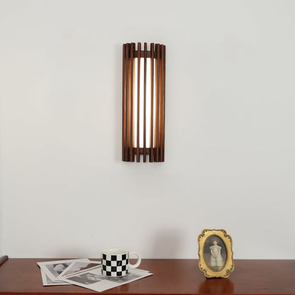 Hardwired Wood Wall Sconce with Acrylic Shade for Living Room, Bedroom & Dining Room – Modern Indoor Lighting Fixture