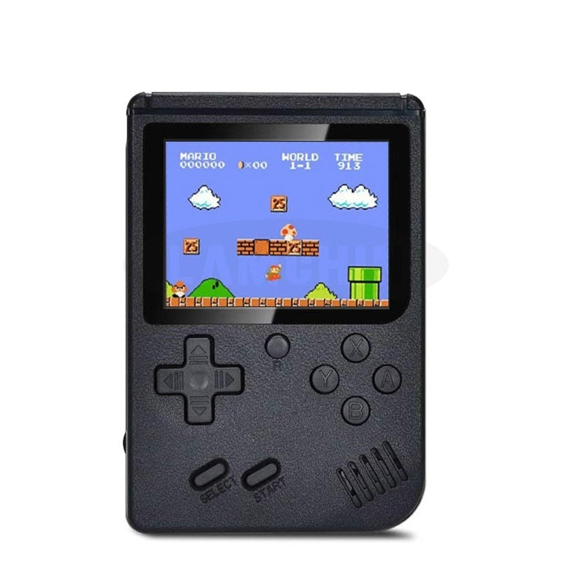 Handheld Game System with Preloaded Library — Pocket Arcade Device with TV Hook-Up & Rechargeable Power for Throwback Fun