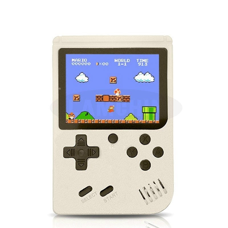Handheld Game System with Preloaded Library — Pocket Arcade Device with TV Hook-Up & Rechargeable Power for Throwback Fun
