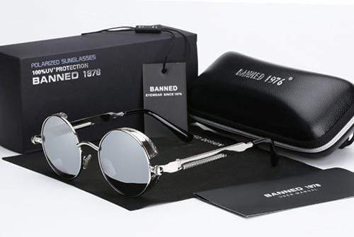 Retro Round Polarized Sunglasses with Steampunk Design | Stylish Eye Protection for Everyday Adventures