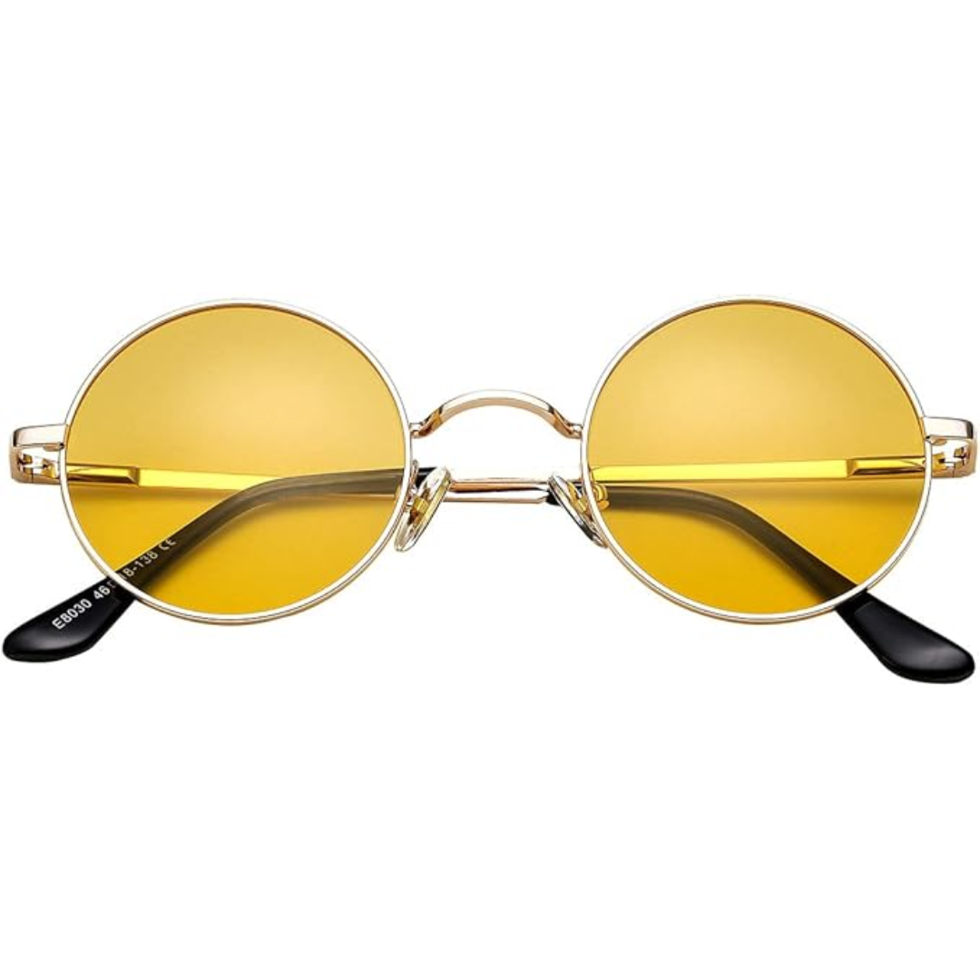 Gafas de sol polarizadas redondas retro con protección UV | Estilo vintage para aventuras al aire libre