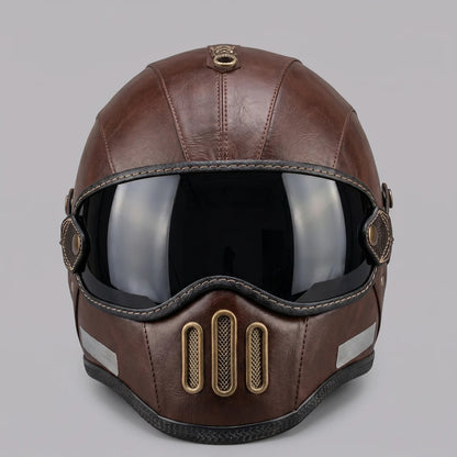 Retro | Horse Riding Helmet with Removable Visor & Integrated Face Coverage | Comfortable Protection for City Rides