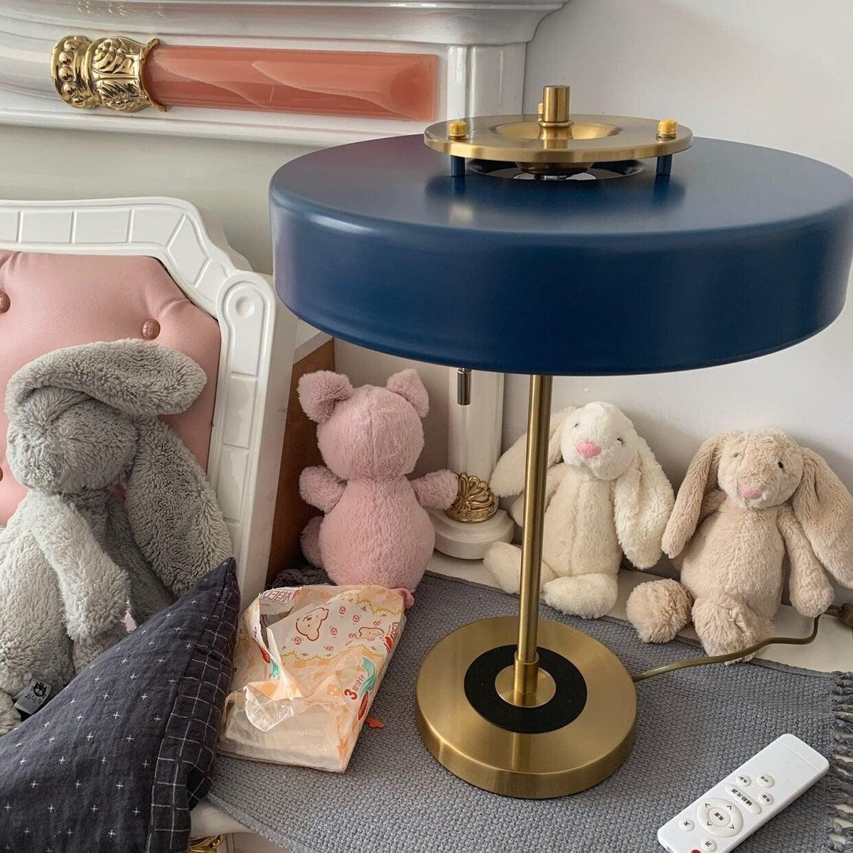 Bedside Reading Lamp with Metal Shade & Acrylic Diffuser for Desk Nightstand Lighting Office Bedroom Study Room Decor Pull Chain Switch Warm