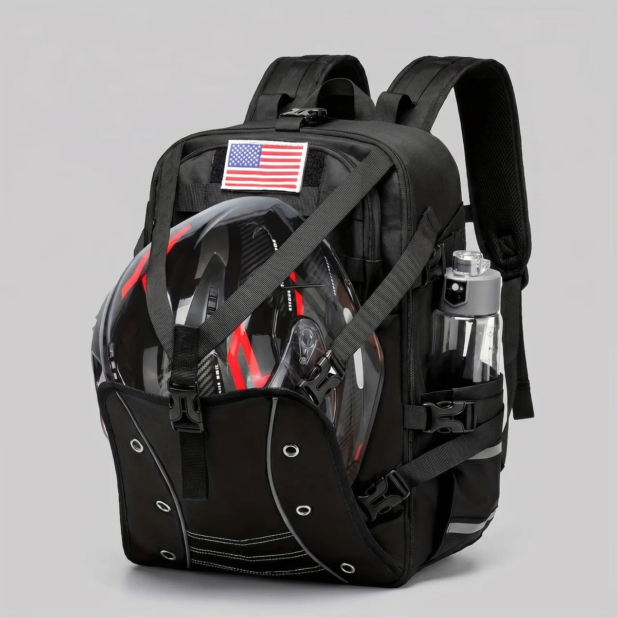 Rider's Choice | 30L Motorcycle Riding Backpack with Helmet Carry System | Organized for Daily Commuting