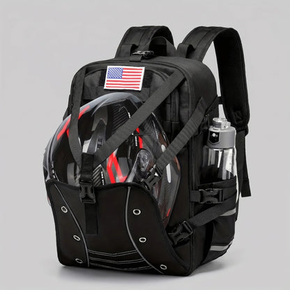 Rider's Choice | 30L Motorcycle Riding Backpack with Helmet Carry System | Organized for Daily Commuting