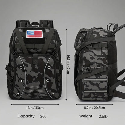 Rider's Choice | 30L Motorcycle Riding Backpack with Helmet Carry System | Organized for Daily Commuting
