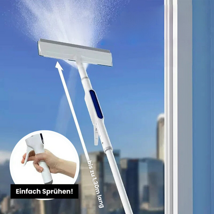 Rivaro Window Cleaner - 3-in-1 Telescopic with Spray Function