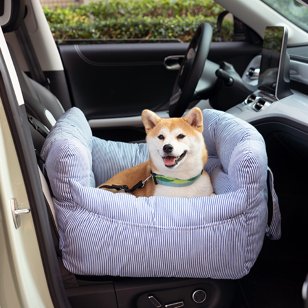 Dog Car Seat, Dog Bed for Car Travel with Safety Straps and Tether, Dog Booster Seat with Washable Cover