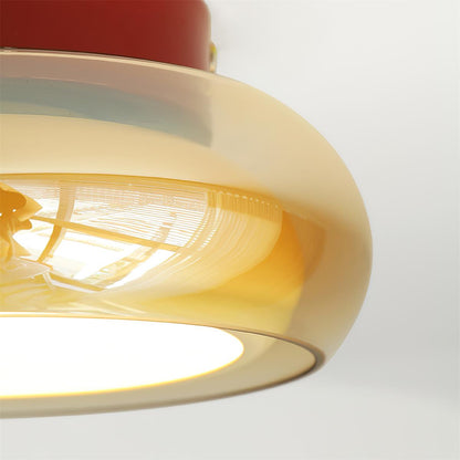 12W LED Flush Mount Ceiling Light with Glass Acrylic Diffuser for Bedrooms Living Rooms Dining Rooms Three Color Modes 54-108 sq ft Coverage
