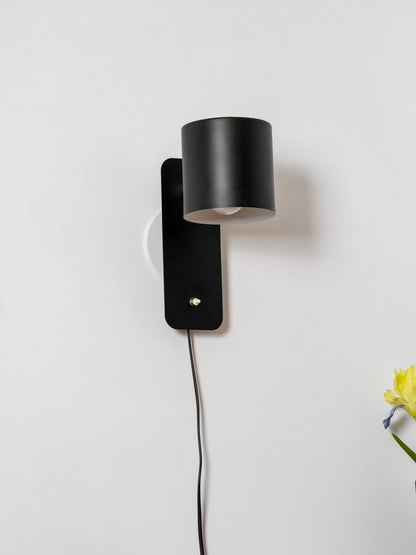 Adjustable Metal Wall Sconce with 350° Swivel Head for Bedroom Reading Nook Living Room Hallway Ambient Task Lighting E26 Socket 5 in Dia 12