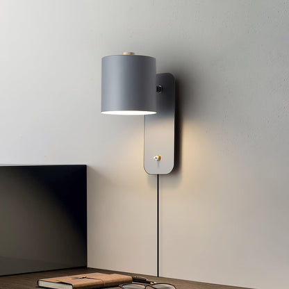Adjustable Metal Wall Sconce with 350° Swivel Head for Bedroom Reading Nook Living Room Hallway Ambient Task Lighting E26 Socket 5 in Dia 12