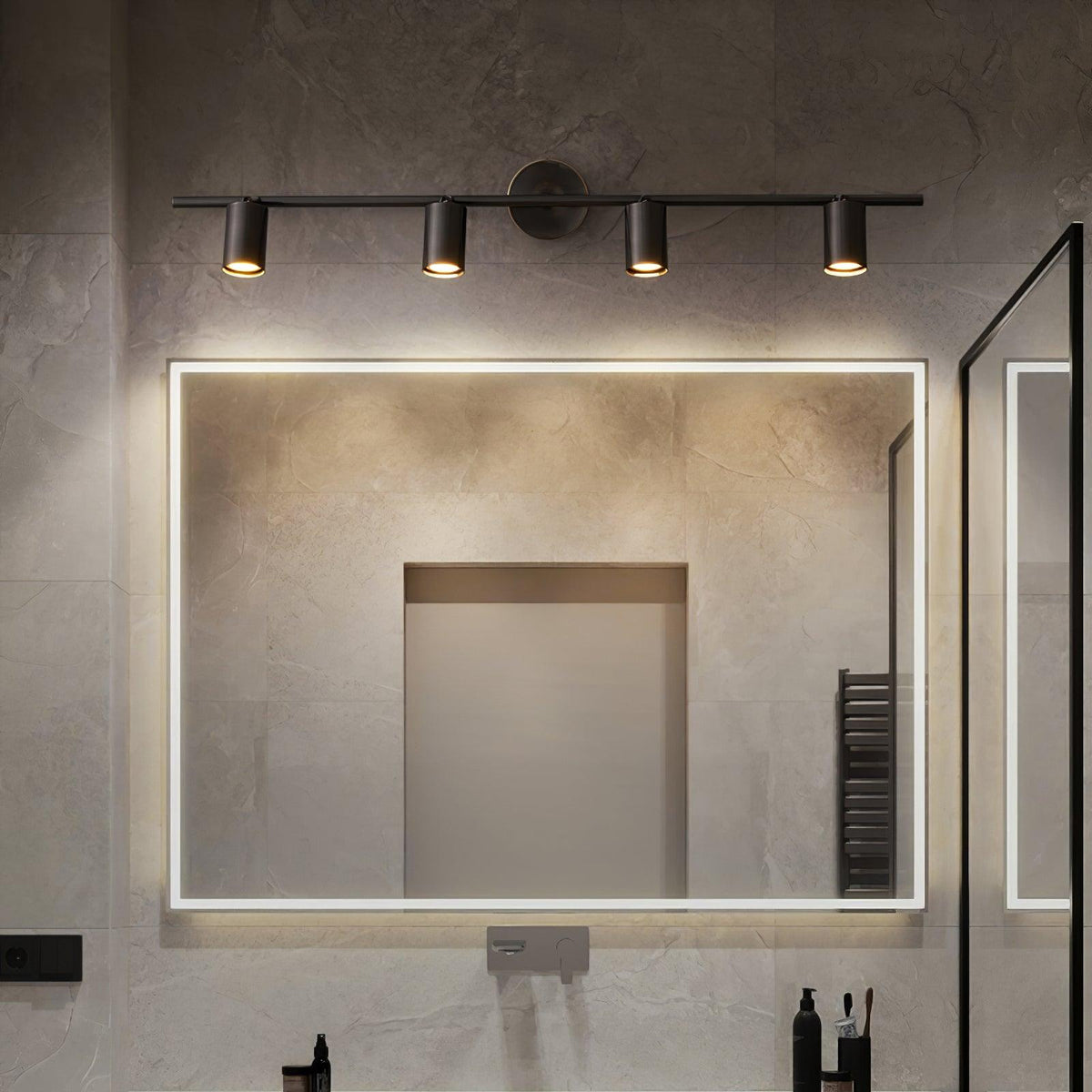 Pivoting Metal Track Spotlight Fixture 350° Swivel Wall & Ceiling Mount LED Accent Light for Living Room Bedroom Kitchen Gallery Art Display