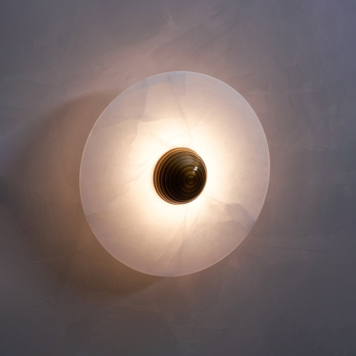 LED Flush Mount Ceiling Light 12 Inch Alabaster Shade Aluminum Frame Dual Install Wall Sconce Contemporary Fixture for Bedroom Hallway Livin