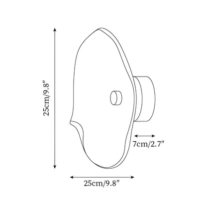 Aplique de pared curvo de vidrio con luz LED blanca cálida hacia arriba y hacia abajo para dormitorio, sala de estar, pasillo, iluminación decorativa moderna para interiores, 10 pulgadas, vidrio templado