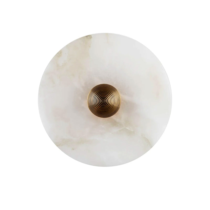 LED Flush Mount Ceiling Light 12 Inch Alabaster Shade Aluminum Frame Dual Install Wall Sconce Contemporary Fixture for Bedroom Hallway Livin