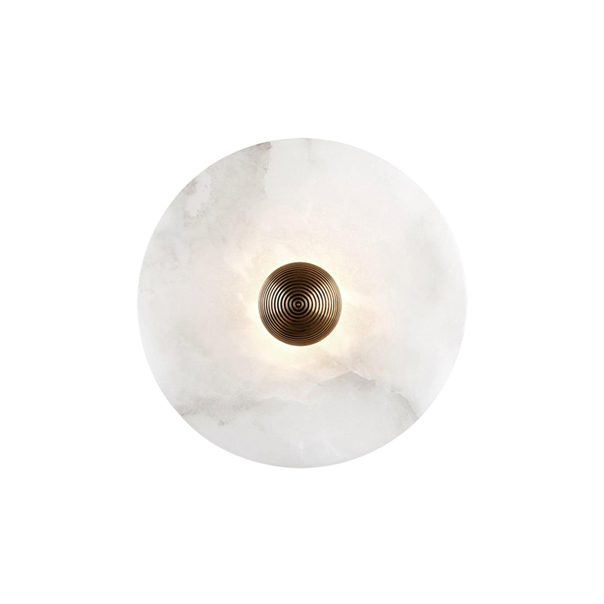LED Flush Mount Ceiling Light 12 Inch Alabaster Shade Aluminum Frame Dual Install Wall Sconce Contemporary Fixture for Bedroom Hallway Livin