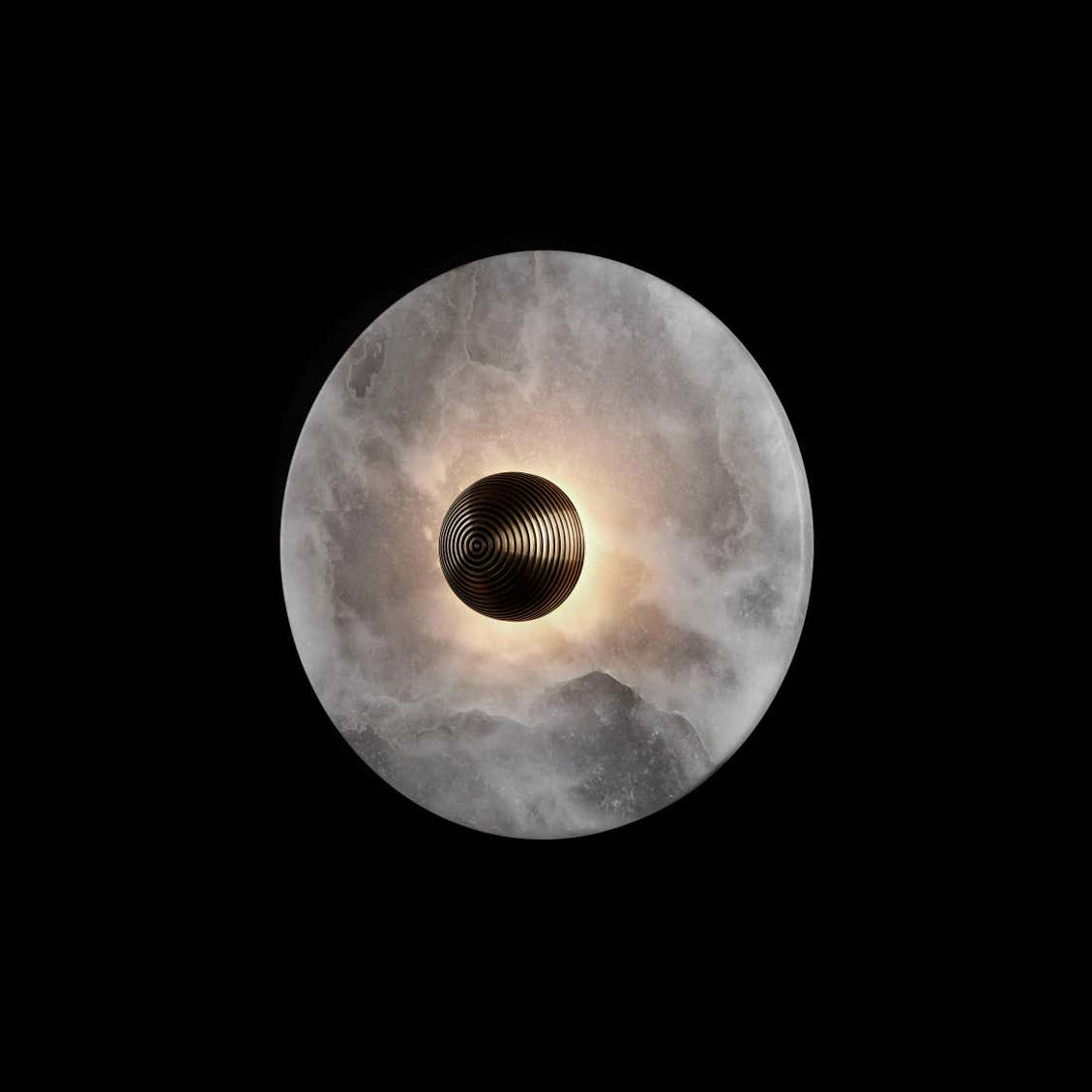 LED Flush Mount Ceiling Light 12 Inch Alabaster Shade Aluminum Frame Dual Install Wall Sconce Contemporary Fixture for Bedroom Hallway Livin