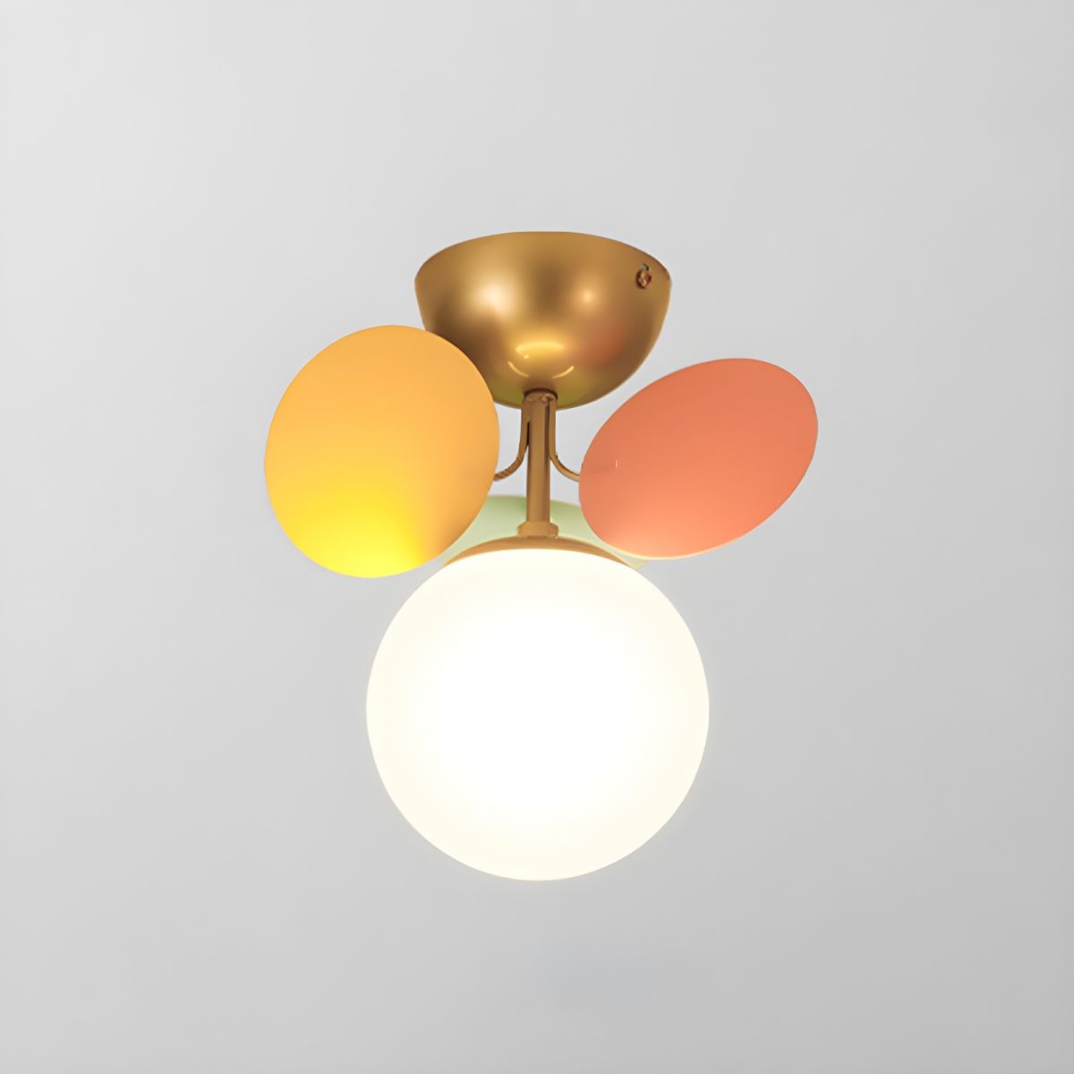 Lámpara de techo de montaje empotrado con múltiples globos y pantallas esféricas en tonos pastel: lámpara LED colorida y moderna para habitaciones infantiles, salas de juegos y espacios contemporáneos