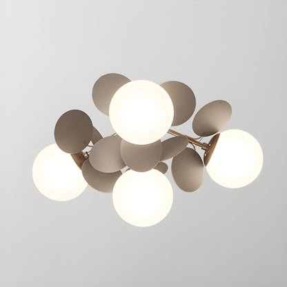 Lámpara de techo de montaje empotrado con múltiples globos y pantallas esféricas en tonos pastel: lámpara LED colorida y moderna para habitaciones infantiles, salas de juegos y espacios contemporáneos