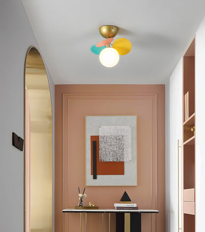 Lámpara de techo de montaje empotrado con múltiples globos y pantallas esféricas en tonos pastel: lámpara LED colorida y moderna para habitaciones infantiles, salas de juegos y espacios contemporáneos