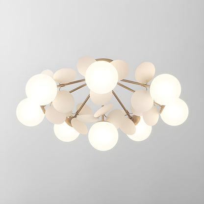 Lámpara de techo de montaje empotrado con múltiples globos y pantallas esféricas en tonos pastel: lámpara LED colorida y moderna para habitaciones infantiles, salas de juegos y espacios contemporáneos