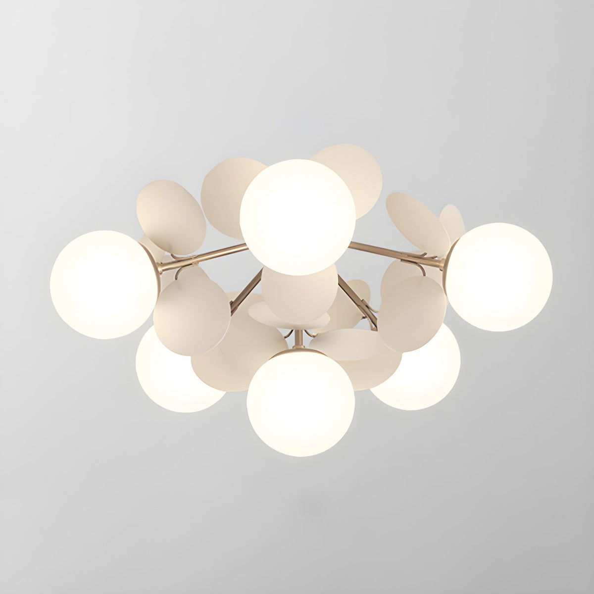 Lámpara de techo de montaje empotrado con múltiples globos y pantallas esféricas en tonos pastel: lámpara LED colorida y moderna para habitaciones infantiles, salas de juegos y espacios contemporáneos