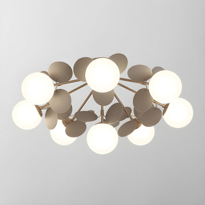 Lámpara de techo de montaje empotrado con múltiples globos y pantallas esféricas en tonos pastel: lámpara LED colorida y moderna para habitaciones infantiles, salas de juegos y espacios contemporáneos