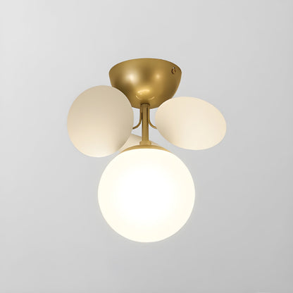 Lámpara de techo de montaje empotrado con múltiples globos y pantallas esféricas en tonos pastel: lámpara LED colorida y moderna para habitaciones infantiles, salas de juegos y espacios contemporáneos
