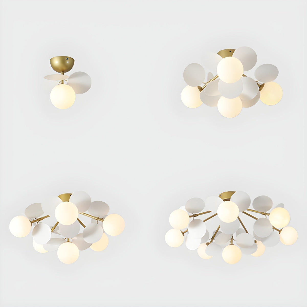 Lámpara de techo de montaje empotrado con múltiples globos y pantallas esféricas en tonos pastel: lámpara LED colorida y moderna para habitaciones infantiles, salas de juegos y espacios contemporáneos
