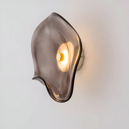 Aplique de pared curvo de vidrio con luz LED blanca cálida hacia arriba y hacia abajo para dormitorio, sala de estar, pasillo, iluminación decorativa moderna para interiores, 10 pulgadas, vidrio templado