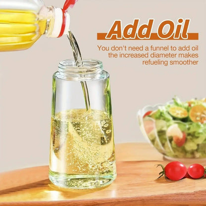 Glass Oil Mister Bottle 16.5 oz Dual Spray Pour Dispenser for Cooking Grilling Roasting Salads Air Fryer Home Kitchen