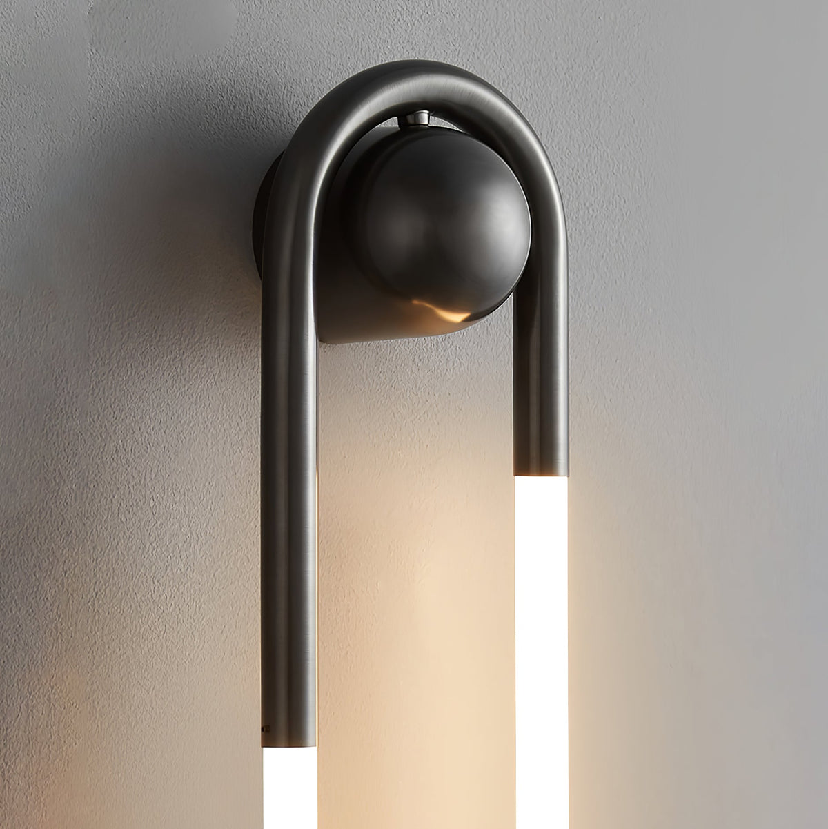 Sculptural Loop Sconce 9W Integrated LED Brass or Black Finish Dimmable Hardwired Fixture for Bedroom Hallway Living Room Contemporary Minim