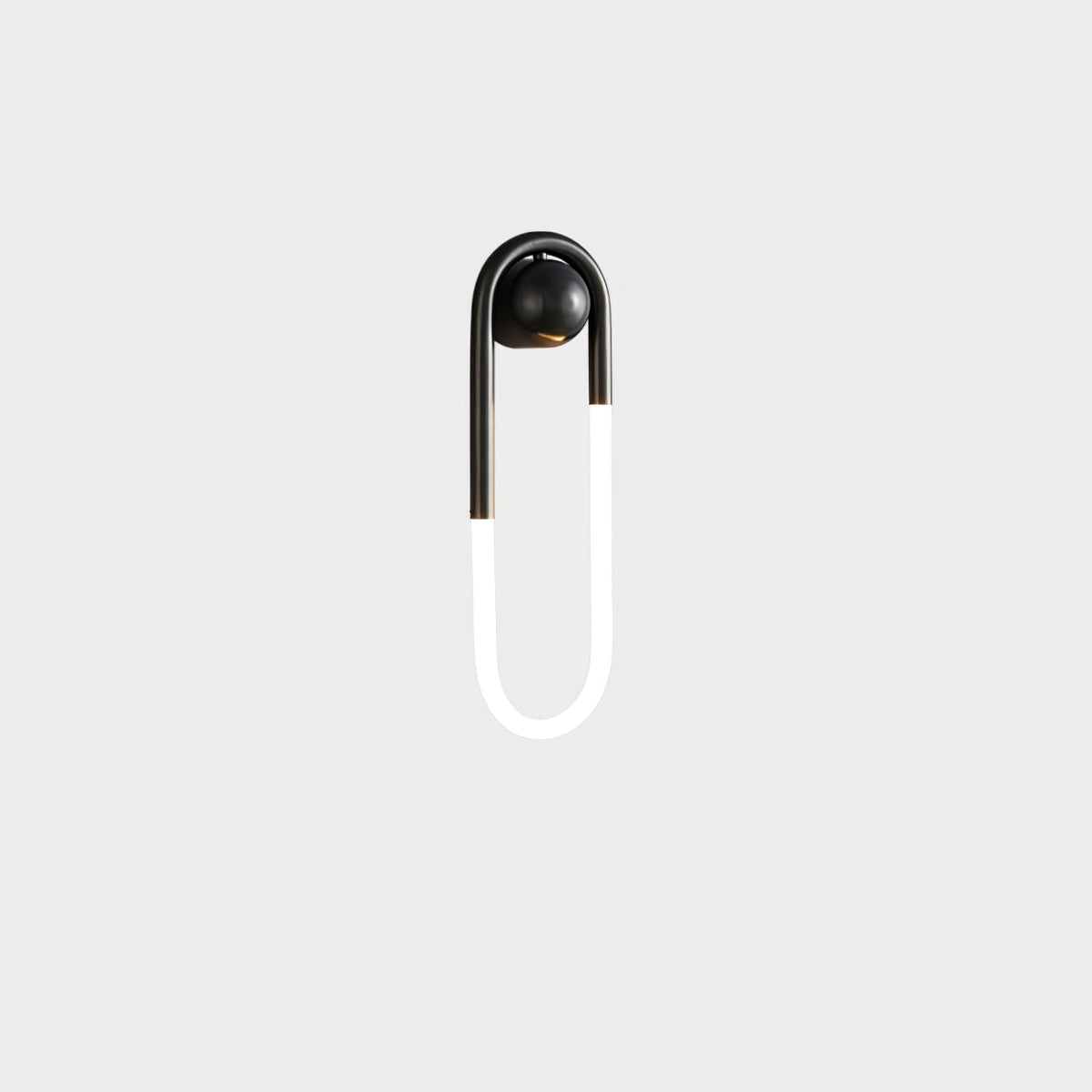 Sculptural Loop Sconce 9W Integrated LED Brass or Black Finish Dimmable Hardwired Fixture for Bedroom Hallway Living Room Contemporary Minim