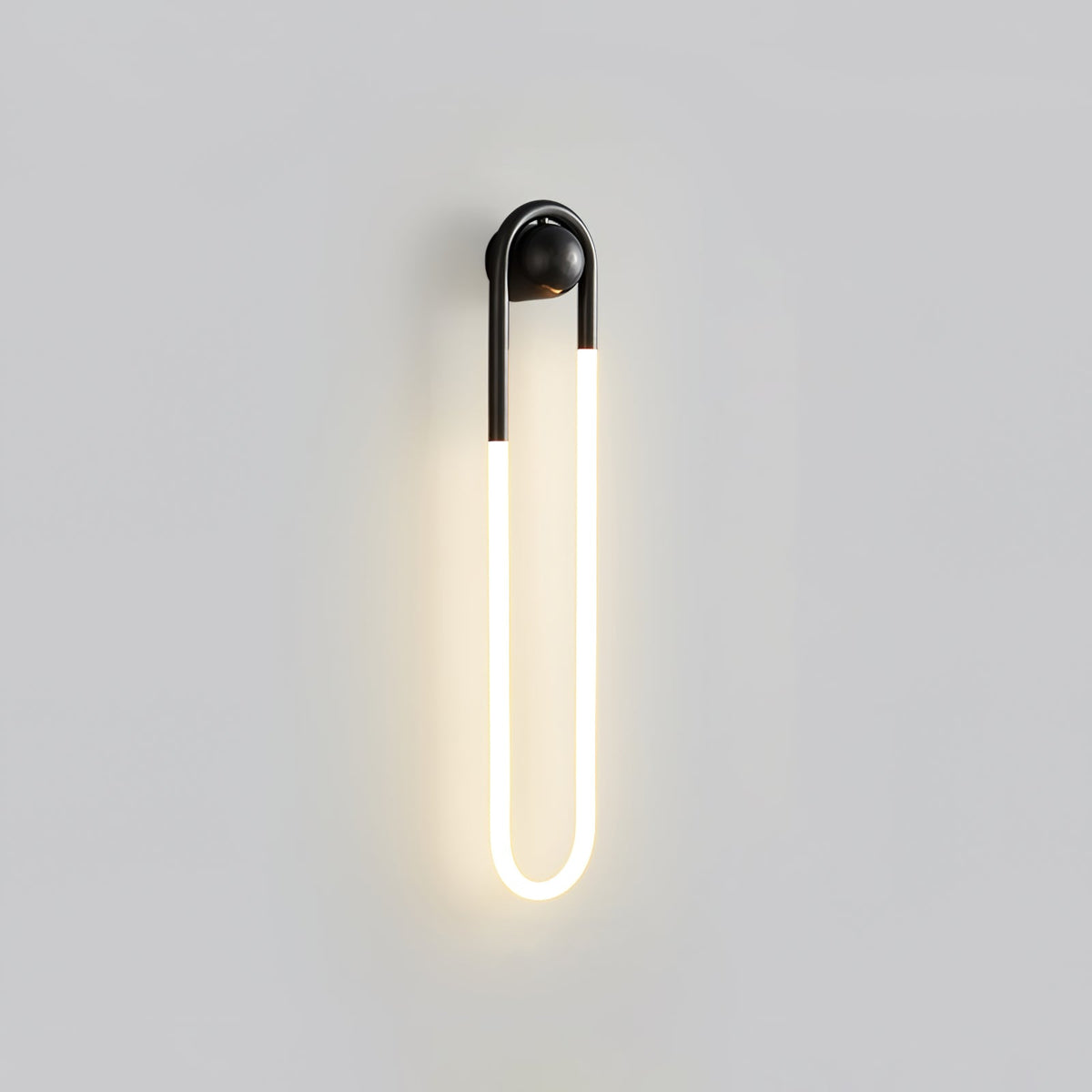 Sculptural Loop Sconce 9W Integrated LED Brass or Black Finish Dimmable Hardwired Fixture for Bedroom Hallway Living Room Contemporary Minim