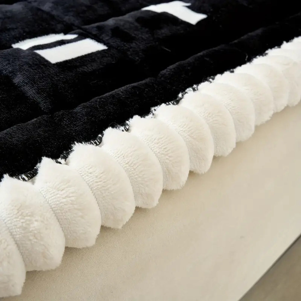 Ruffled Cloud Couch Cover - Quilted Microfiber, Bohemian Style