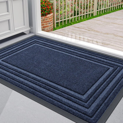 Slim Rubber-Backed Entrance Mat – Non-Slip Indoor Outdoor Doormat for Front Door, Porch & Hallway