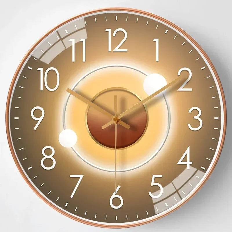 12-Inch Silent Wall Clock Non-Ticking Quartz Movement for Bedroom Office Living Room Modern Round Classic Home Decor Timepiece Battery