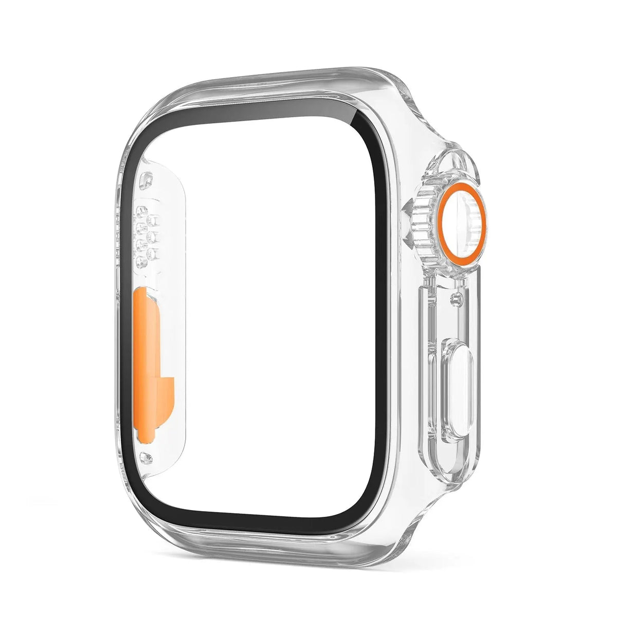 Hardened Glass Shield Case for Apple Watch Series 7/8/SE – Full Display Coverage, Crown Access, 40-45mm Sizes