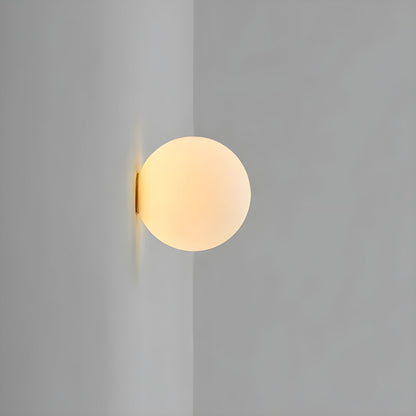 Aplique esférico con pantalla de acabado mate para habitaciones medianas – Casquillo E27 – Diseño minimalista moderno para dormitorios, recibidores y salas de estar