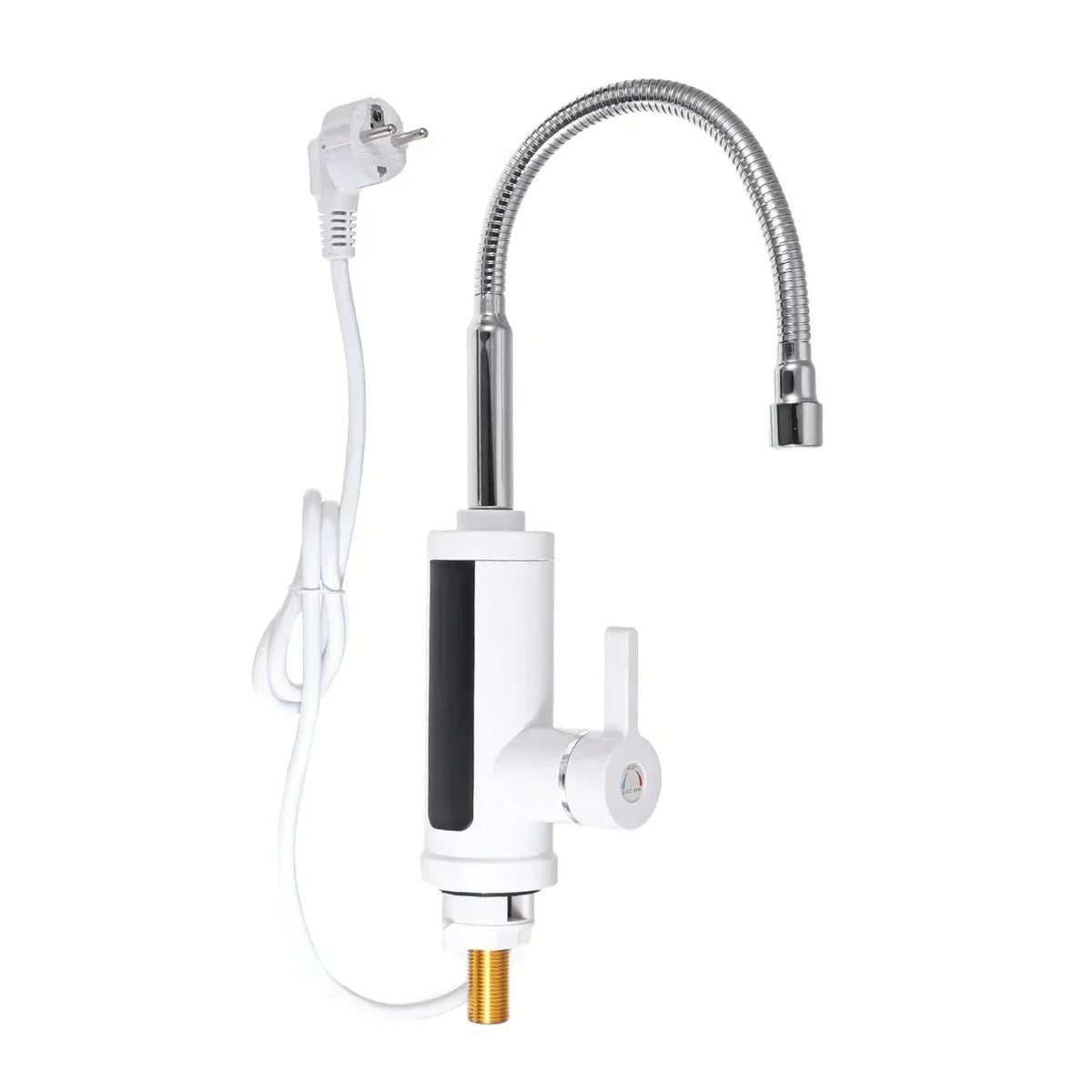 Instant Hot Water Electric Kitchen Faucet 3000W Tankless Tap for Sink 86-140°F Dual-Handle Cold & Heated Water Dispenser Fast Heating Stainl