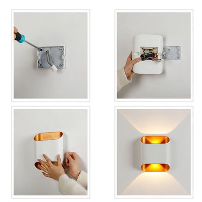 LED Outdoor Wall Sconce Weatherproof Up Down Light Aluminum Fixture for Patio Entry Garage Commercial Exterior Lighting