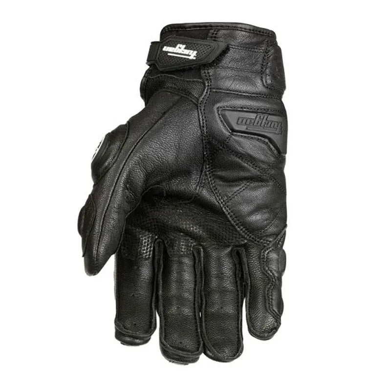 Guantes para motociclistas, guantes de cuero para motocicleta con nudillos de fibra de carbono, guantes de conducción impermeables con pantalla táctil