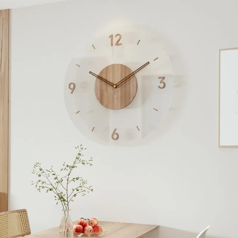 Natural Wood Analog Wall Clock – Whisper-Quiet Timepiece for Bedroom, Office & Home Decor – 12" or 14" Round Face